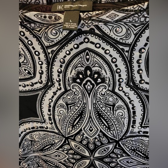 INC top semi sheer sleeves. - Picture 2 of 3